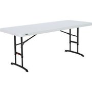 Global Equipment Lifetime    Commercial Adjustable Height Folding Table, 30" x 72", Almond 80565